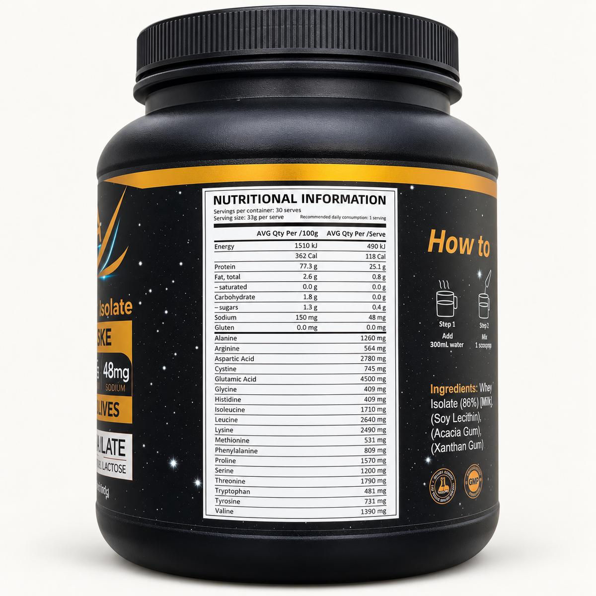 Amino charged Whey Protein Isolate