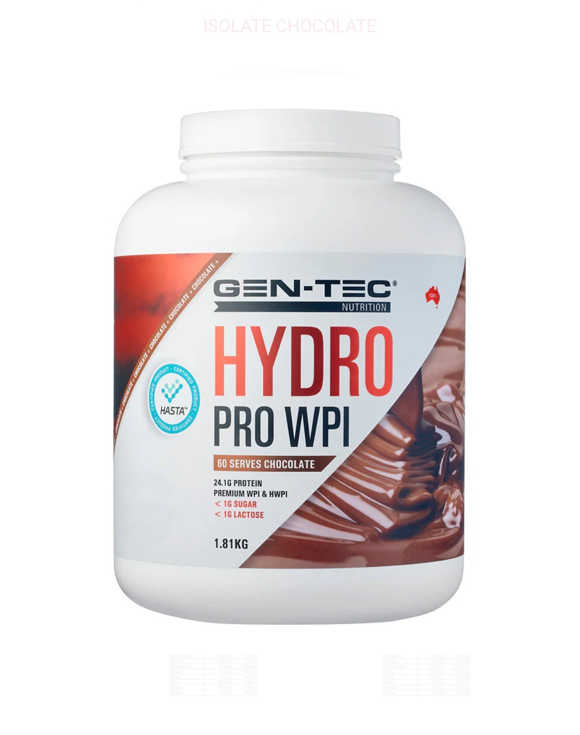 HYDRO PRO WHEY PROTEIN ISOLATE 1.8KG